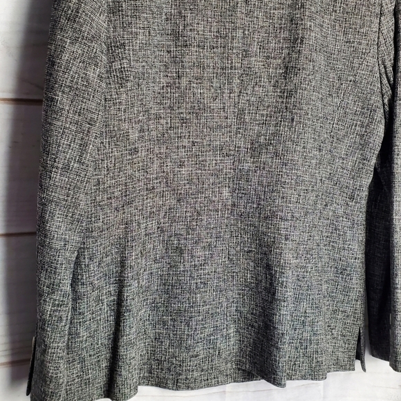 Preston & York Black White Button Down Pockets Suit Jacket Blazer Size 12 - Picture 8 of 10